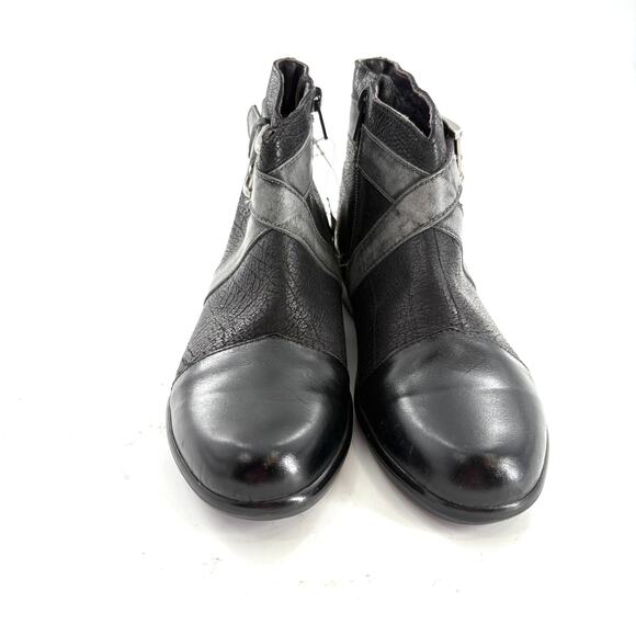 Naot Boreas Ankle Boots 5 35 Black Leather NWOT Wrap Buckle Comfort - Picture 8 of 9